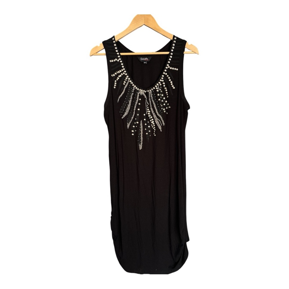 Black Dress with Silver Embellishments